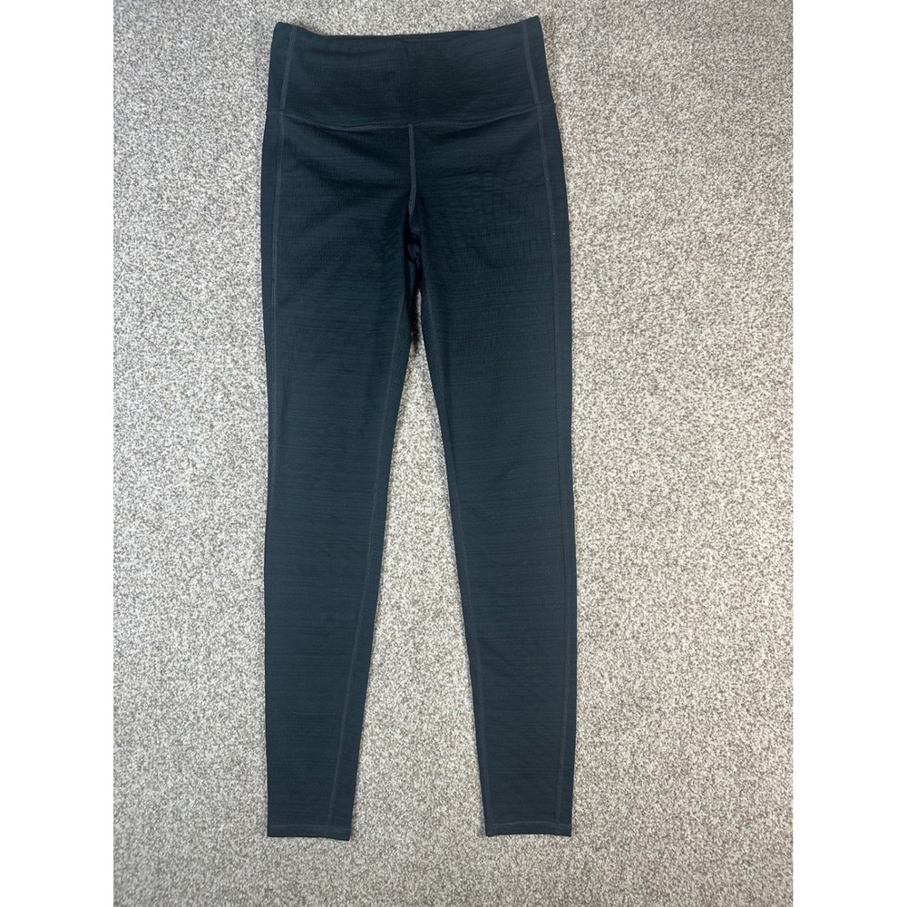 Athleta High Rise Textured Space Dye Leggings Green S 455973-04